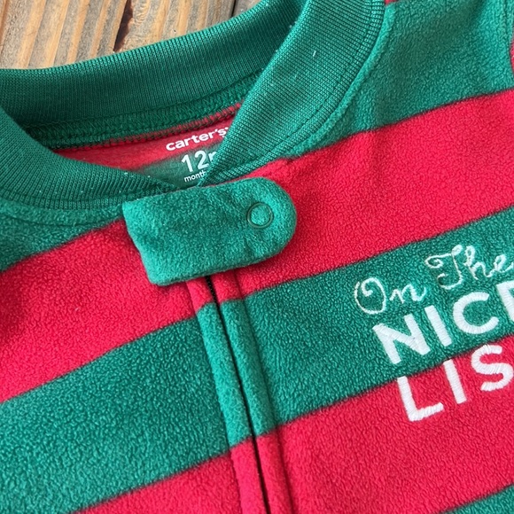 Carters Fleece Holiday Two Sleepers 12 months - Picture 2 of 5